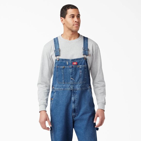 NWT DICKIES DENIM OVERALLS + MINIONS HAT! - Picture 7 of 16